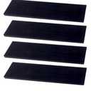 4pcs Medicine Cabinet Shelves Replacement, 33cm/13in Wooden Wall Mounted Storage Cabinet Shelves for Kitchen Living Room Bathroom Organization (Black)