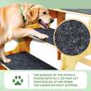 Dog Steps for Bed,24 Inches 5 Step Dog Stairs for Senior Pets to Get On 30 Inches High Beds/Car, Made of Bamboo Can Support Large Dogs Weighing Up to 160 LB