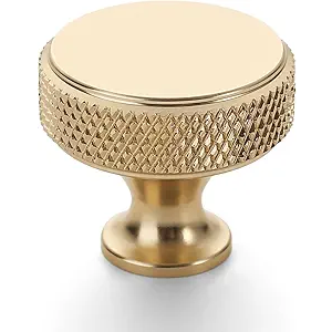 Coinkoly 20 Pack Oil Rubbed Gold Cabinet Knobs Knurled Kitchen Cabinet Handles Dresser Knobs Drawer Knobs Hardware for Cupboard