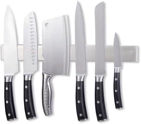 Magnetic Knife Holder for Wall, Knife Magnetic Strip with Extra Strong Magnet, 16 Inch Multi-Purpose Metal Knife Rack, Kitchen Utensil Holder, Organizers Home Kitchen & Garage Accessories