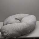 Momcozy Pregnancy Pillow, Original F Shaped Maternity Pillow for Pregnant Women with Adjustable Wedge Pillow, Full Body Support Pregnancy Pillows for Side Sleeping with Air Layer Cover, Grey