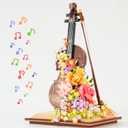 Flower Bouquet Violin Building Blocks Set, 950PCS Music Instruments Bricks Set, Gifts for Adults and Kids