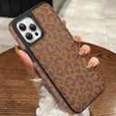 Compatible with iPhone 12 Pro Max Wallet Case with Card Holder (2 Cards), Cheetah Print Shockproof Soft TPU Protective Cover Women Girls, Leopard Case for iPhone 12 Pro Max 6.7 Inch, Brown