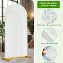 White Arch Backdrop Cover, 7.2x4ft Spandex Balloon Arch Cover for Backdrop Stand, Thick Wrinkle-Free Double-Sided Fabric Stretchy Background for Baby Shower, Wedding, Birthday, Event Party Decoration