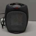 Amazon Basics Ceramic Space Heater, Portable Indoor Heating Solution, With Overheat and Tip-Over Protection, Thermostat, Non-Oscillating, 1500W, 7.52"D x 6.34"W x 9.45"H, Black