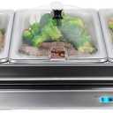 MegaChef 3-in-1 Electric Chaffing Buffet Server and Warming Tray with Triple 2.63 Quart Trays and 8.6 Quart Baking Pan