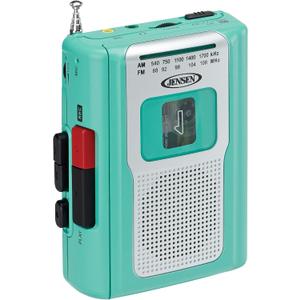Jensen CR-100 Retro Portable AM/FM Radio Personal Cassette Player Compact Lightweight Design Stereo AM/FM Radio Cassette Player/Recorder & Built in Speaker (Teal Limited Edition)