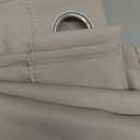 NICETOWN 2 Panels Outdoor Curtains for Patio Extra Wide 84", Waterproof & Windproof Grommet & Back Tab Fixed Top and Bottom Sun Blocking Privacy Drapes with Rope for Gazebo, Natural, W84 x L108