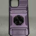 Vofolen for iPhone 13 Pro Max Case Wallet with Card Holder [Store 2 Cards] + 360 Magnetic Ring Stand Dual Layer Heavy Duty Shockproof Wallet Phone Case for iPhone 13 Pro Max for Women Men, Purple