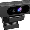 4K Webcam for PC, AI Auto Framing, Picture-in-Picture, USB Webcam with 2x Noise Reducing Mics, Auto Light Correction, 5X Zoom, 92FOV, Plug and Play, Ideal for High-end Meeting, Video Calling