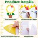 MotiMind 1 Pcs Giant Outdoor Whiteboards for Kid, Yellow Sunflower