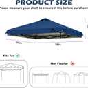 8x8ft Canopy Replacement Top Cover with Air Vent, UV Protected & Waterproof Pop-up Canopy Roof, Adjustable Elastic Straps for Outdoor Patio Garden Sun Shade Tent (Frame not Include) (Blue)