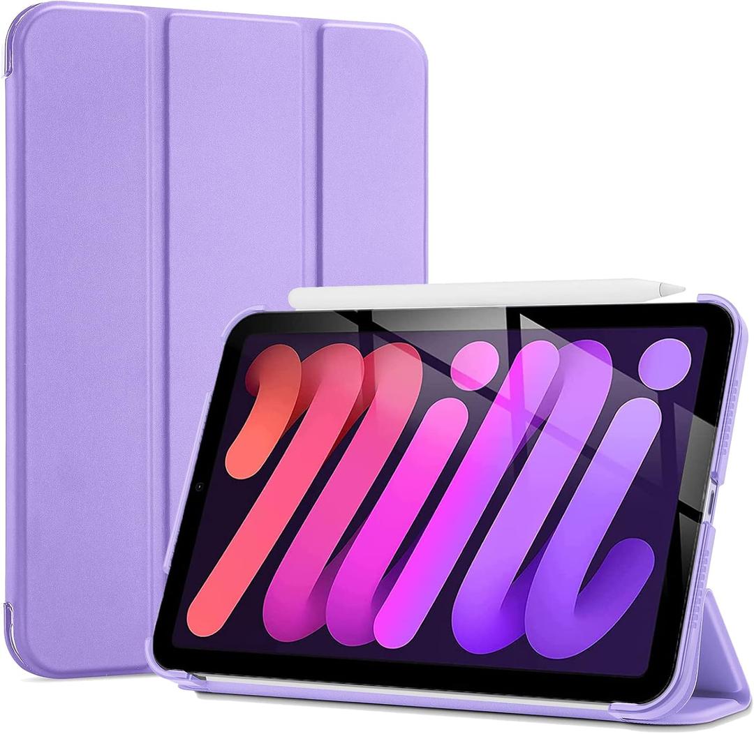 ProCase Smart Case for iPad mini 7 A17 Pro 2024/iPad Mini 6 2021 8.3 Inch iPad mini 7th/6th Gen Case, Hard Back Cover for iPad mini 8.3" 7th Gen A2995/A2996/A2993/6th Gen A2567 A2568 A2569 -Purple