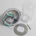 Restaurant Canopy Hood Light Fixture with Thermal and Shock Resistant Globe