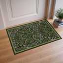Moynesa Floral Kitchen Rug, 2x3 Washable Rugs Green Non Slip Boho Bathroom Rug, Soft Small Area Rug Indoor Door Mat, Ultra Thin Botanical Throw Rugs for Entryway Bedroom, Green