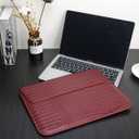PU Leather Flap Style Case Bags Laptop Sleeve for 2023-2026 MacBook Air 15 inch M5 M4 M3 M2 A3448 A3241 A3114 A2941 Notebook Bag for Mac Pro 16 M1 A2485 2019-2026 A3428,Pro 15 2012-2019, Red