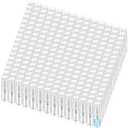 Zhehao 100 Pcs Mini Spray Bottles 2 ml Clear Glass Perfume Bottles Refillable Fine Mist Perfume Atomizer Portable Empty Sample Containers for Cleaning, Essential Oils, Travel (Clear Cap)