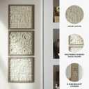 Signature Design by Ashley 3 Piece Odella Abstract Wood Framed Wall Dcor, 20 x 20, Cream & Taupe, 0.8"L x 20"W