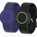 [2-Pack] Bracelet for AirTag 2nd Gen (2026) & 1st Gen, Hidden Holder for Air Tag Kids, [Full Protective Cover] [Adjustable] Anti Lost Wristband for Child, Boys, and Girls (Black+Dark Blue)