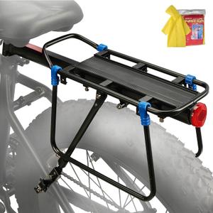 Himiway Rear Bike Rack Bicycle Cargo Rack Quick Release Adjustable Aluminum Alloy Bicycle Carrier Bike Luggage Rack Cycling Equipment Stand Footstock 110 lbs Capacity Universal