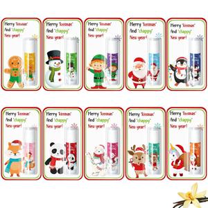 30 Pack Christmas Lip Balms Bulk Christmas Party Gifts Favors Stocking Stuffers Holiday Lip Balms Employee Staff Team Appreciation Gifts Thank You for Teacher Coworkers (Cute)