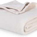 Berkshire Blanket Microfleece Twin Size Bed Blanket Macadamia,Lightweight Soft Breathable Plush Micro Fleece Blanket for Bed Couch Sofa,60x92 Inches