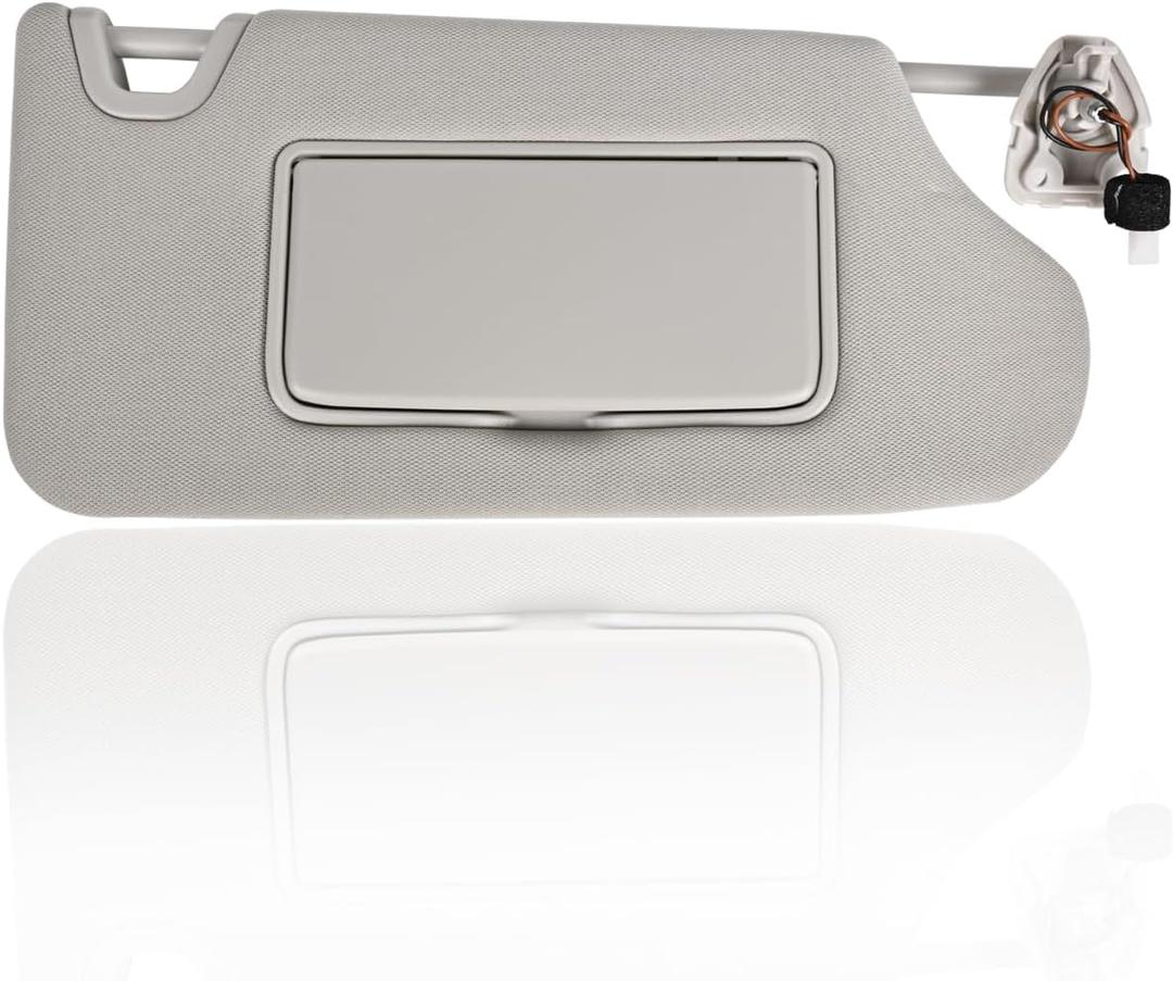 Sun Visor Right Passenger Side RH with Mirror and Light Without Sunroof Fit for Nissan Altima 2013 2014 2015 2016 2017 2018 Replaces OE# 96400-3TA2A (Right Passenger Side) Gray