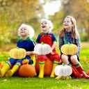 4 Pcs Pumpkin Stuffed Animals Pumpkin Toys Plush for Kids Food Plush Vegetable Toys Throw Pillows 6.3 Inches Fluffy Gifts for Collectors Birthday Party Decor Home(White,Yellow)