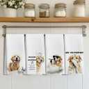 Funny Golden Retriever Gifts Bathroom Hand Towels Set of 4 | Golden Retriever Dog Gifts for Women, Dog Bathroom Restroom Decor, 16x24 Inch