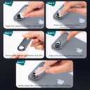 3 x Goton Compatible for iPhone Air Camera Lens Protector 2025, 1-Pack Aluminum Alloy Metal Cover with HD Tempered Glass for iPhone 17 Air, Pro Camera Style, Shatter-Resistant, Scratch-Proof (Blue)