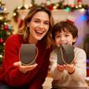 CIEOVO 50Pcs Christmas Gingerbread House Kit, Cardboard House-Shaped Cookie Gift Boxes with Ropes for DIY Crafts Holiday Party Favors Bulk Supplies (Dark brown)