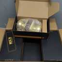 6 Pack Gold Door Knobs with Camelot Trim,Interior Door Knob with Lock,Coastal Privacy Door knob for Bath and Bedroom, Satin Brass