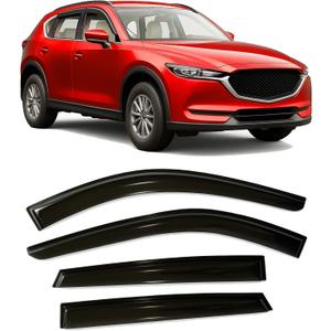 2017-2025 Tape-On Rain Guards for Mazda CX-5 Side Window Visor Deflectors Sport Touring Grand Touring Signature Durable Vent Shades 2018 2019 2020 2021 2022 2023 2024 CX5