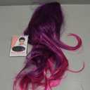 RightOn Purple Pink Ombre Wig Long Wavy Women Girls Sexy Ombre Hair Colorful Wigs for Cosplay Halloween Party with Wig Cap : Beauty & Personal Care