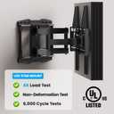 USX STAR UL Listed Full Motion TV Wall Mount Bracket for Most 37-90 inch TVs, Swivel Tilt Extension Level TV Mount, Max VESA 600x400mm, Holds up to 132lbs & 16" Wood Studs with Hole Drilling Template