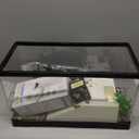 Turtle Tank Kit,PC Large Red Eared Slider Aquarium,Aquatic Baby Tortoise Habitat for Fishes and Amphibians,Include Filter*1,Filter Plates*2,Plants*2,Lamp*1,Bulb*1,Stone*1,Basking Platform*1 (L(15.75*8.07*8.85inch))