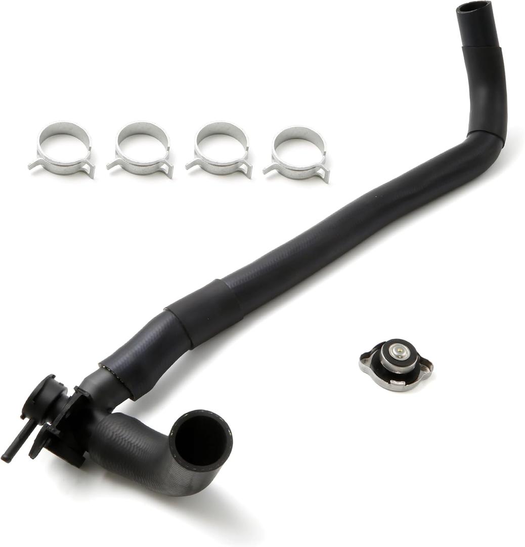 Radiator Cap Assembly Upper Radiator Coolant Filler Neck and Water Outlet Flange Fit for Nissan Altima 2007-2013, Upper Radiator Coolant Hose Replace 21430-8991A 21501-9HA0A 214308999C 21430-8997A