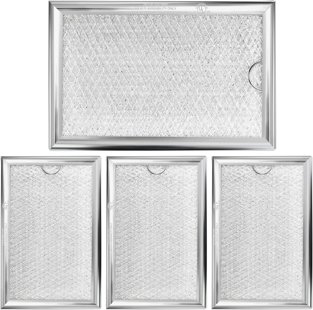 LUBIYACK 4Pcs Microwave Grease Filter Replacement for LG 5230W1A012B, Microwave Filter Replacement 7.64" x 5.1" Grease Filter Replacement