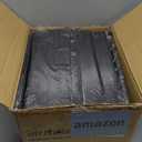 Furnulem Black Dresser with 5 Drawers, Vertical Storage Tower Fabric Dresser for Bedroom, Hallway, Entryway, Nursery, Closet Organizer, Nightstand Bedside Table Furniture, Sturdy Steel Frame, Wood Top