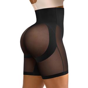 SHAPELLX Shapewear Tummy Control Underwear High Waist Shaping Body Shaper Slimmer Seamless Butt Lifting Shapewear Shorts, Black, XL