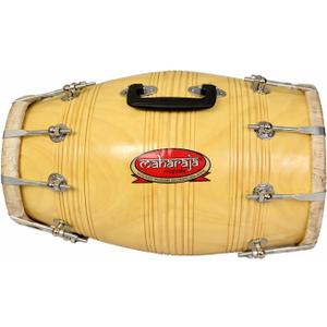 Maharaja Musicals Dholak Drum, Mango Wood, Bolt-tuned, Padded Bag, Spanner, Dholki Musical Instrument (PDI-AJD)