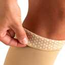 Truform 20-30 mmHg Compression Stockings for Men and Women, Thigh High Length, Dot-Top, Open Toe, Beige, Medium (Medium (1 Pair))