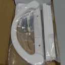HILLMASTER Patio Sliding Glass Door Handle Replacement Set Mortise Style Reversible Design Non-keyed Sliding Patio Door Handles, White Diecast Finish Fits 3-15/16 Screw Hole Spacing