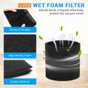 8 Pack 90107/90137 Reusable Dry Filters and 4 Pcs 90585 Foam Sleeve Filter Kit Replacement for Shop Vac 5 Gallon and Above Wet/Dry Vacuum, Part# 9010700, 9013700, 9058500, with 6 Retaining Bands