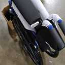 Drive Medical Blue Streak Lightweight Wheelchair with Swing-Away Footrests and Flip-Back Arms, Portable Folding Wheelchair for Adults and Seniors, 18 Inch Seat