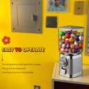 Lounsweer Gumball Machine 25-Cent Capsule Vending Machine 17 Hold 150 Capsule Coin Operated Bouncy Balls Dispenser Commercial Large Capacity Gum Ball Dispenser for Prize Retail Store Amusement Park