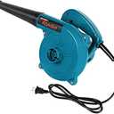 Corded Electric Leaf Blower,2 in 1 Small Handheld Lightweight Sweeper/Vacuum,110V 400W Portbale Blower for Leaf/Snow/Dust Blowing (Blue)