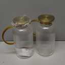 2 PACK Glass Pitcher with Lid, 68 oz/ 2 Liter Classic Vertical Stripes Water Pitcher with Handle,Glass Water Carafe for Cold Brew, Coffee, Lemonade, Iced Sun Tea,Beverage,Heat Resistant (Clear)