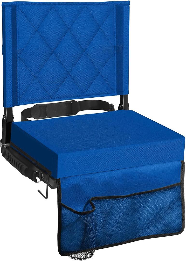 Stadium Seats with Back Support, Padded Bleacher Seat Cushion, 17.1 x 13.5 x 16.5 inches