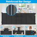 Reinforced 42" Extra Tall Retractable Dog Gate, 200" Extra Wide Baby Gate with Support Rods-Prevent Crawling Through, Outdoor/Indoor Baby Fence/Barrier/Blocker for Home, 16ft Retractable Garage Gate
